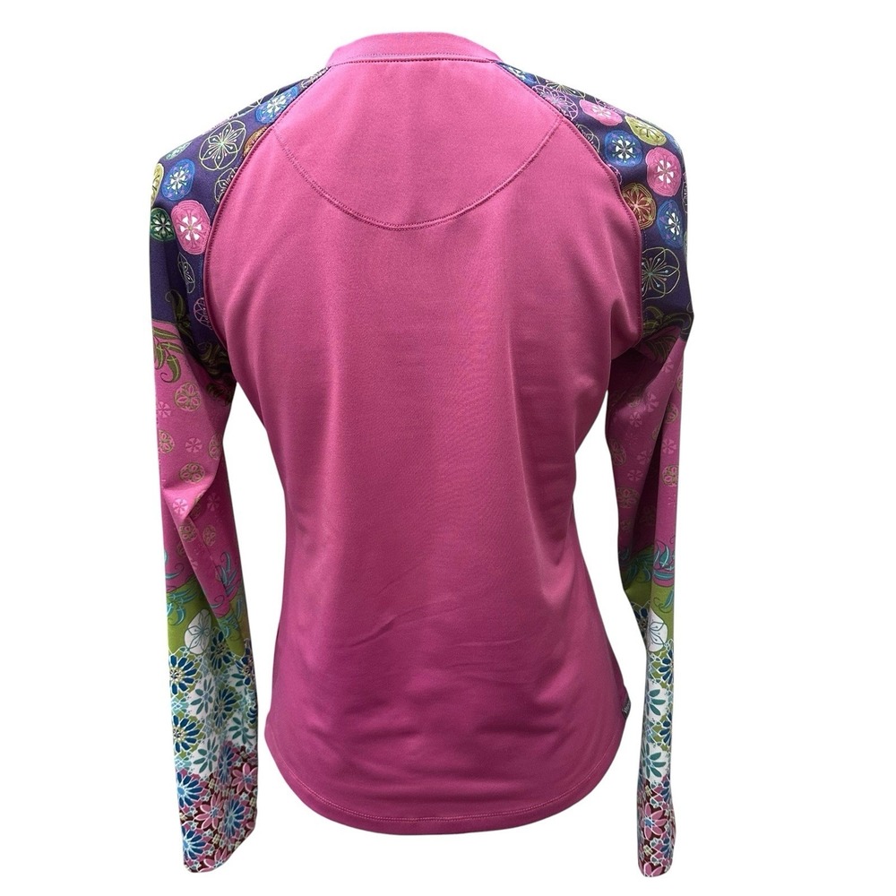 The North Face Shirt Women's Size M Pink Multicolor Floral VaporWick Base layer - Picture 5 of 12